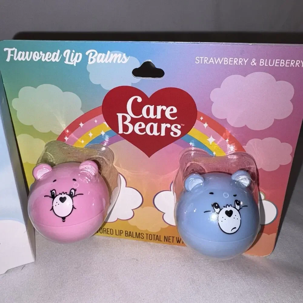 Care Bears Bundle: Lip Balm Set of 2 Flavored AND String Lights NEW
